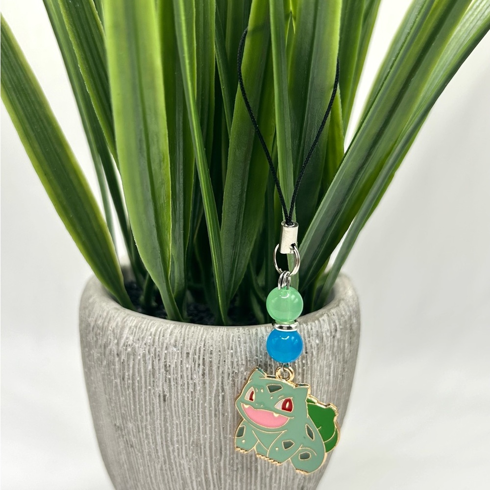 Bulbasaur Beaded Phone Charm